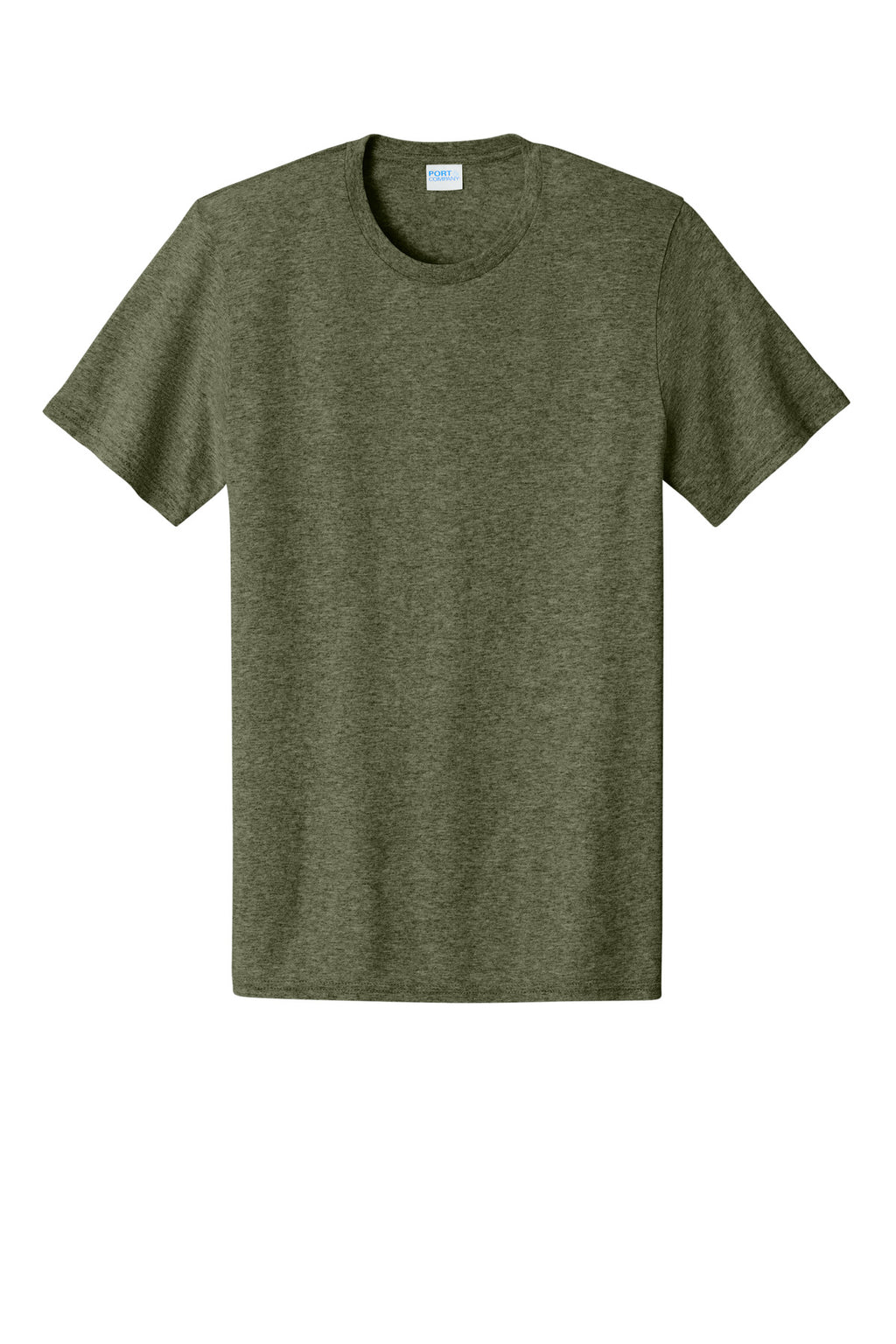 Front View of OlvDrabGnH Port & Co Easy Cotton Tee PC43