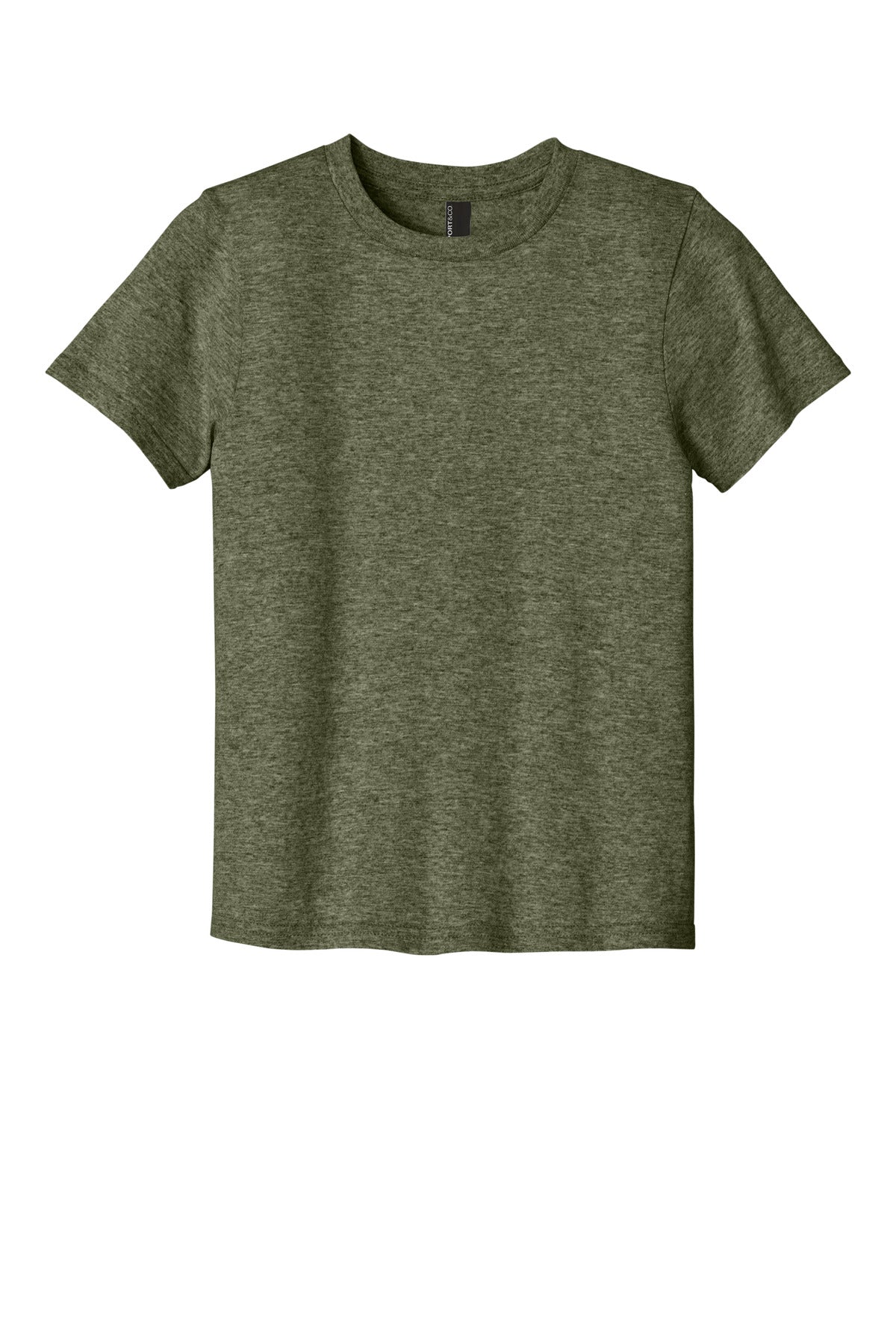 Front View of OlvDrabGnH Port & Co Youth Easy Cotton Tee PC43Y