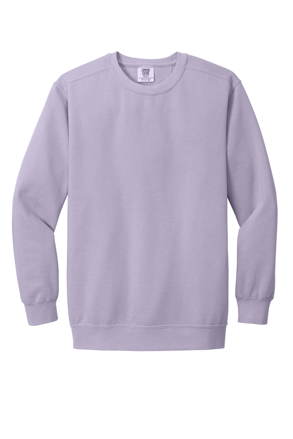 Front View of Orchid COMFORT COLORS Ring Spun Crewneck Sweatshirt. 1566