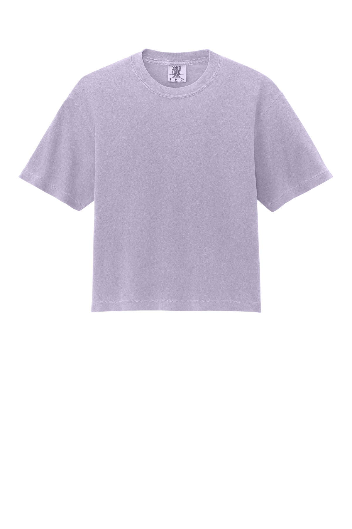 Front View of Orchid Comfort Colors Women's Heavyweight Boxy Tee 3023CL
