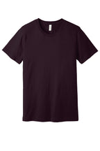 Front View of Oxblood Black BELLA+CANVAS Unisex Jersey Short Sleeve Tee. BC3001