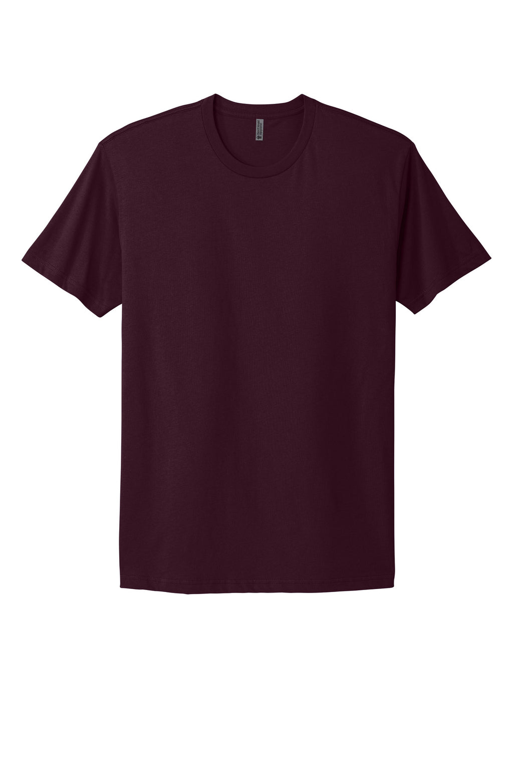 Front View of Oxblood Next Level Apparel Adult Cotton Tee. NL3600