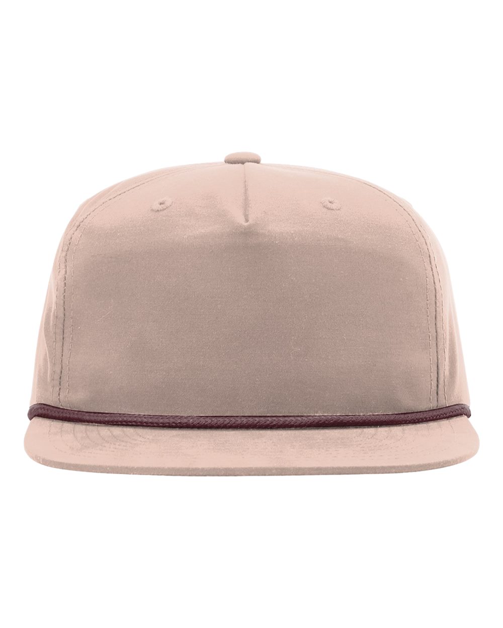 Front View of Pale Peach/ Maroon Umpqua Snapback Cap - 256
