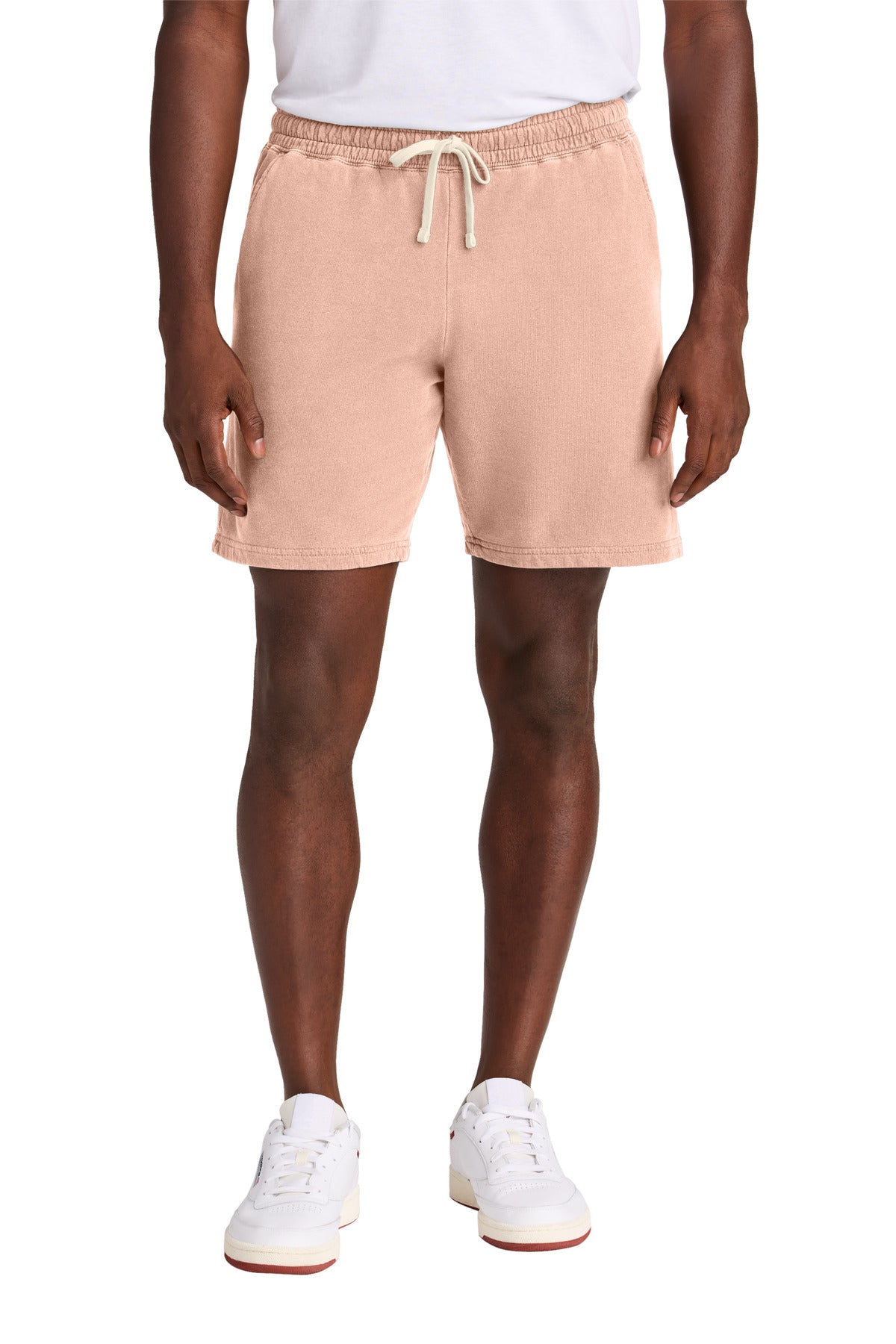 Front View of Peachy Comfort Colors Lightweight Sweatshort 1468