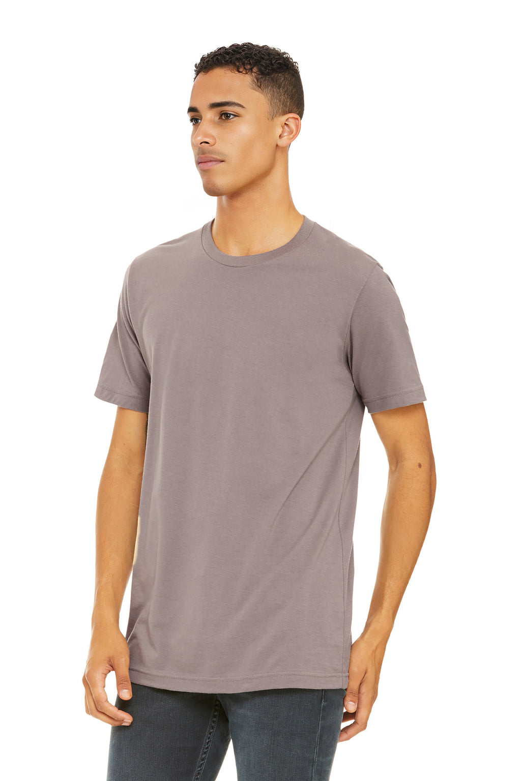 Front View of Pebble Brown BELLA+CANVAS Unisex Jersey Short Sleeve Tee. BC3001