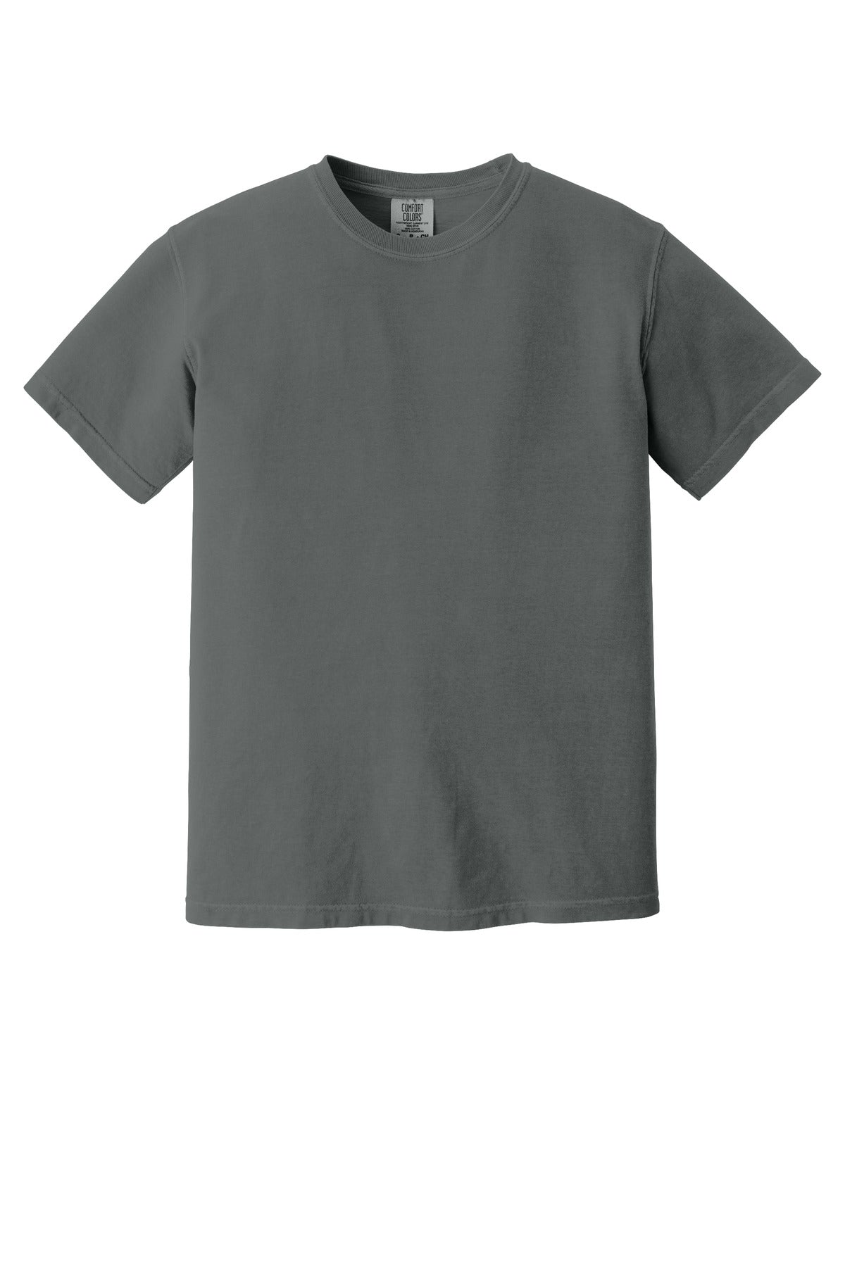 Front View of Pepper COMFORT COLORS Heavyweight Ring Spun Tee. 1717