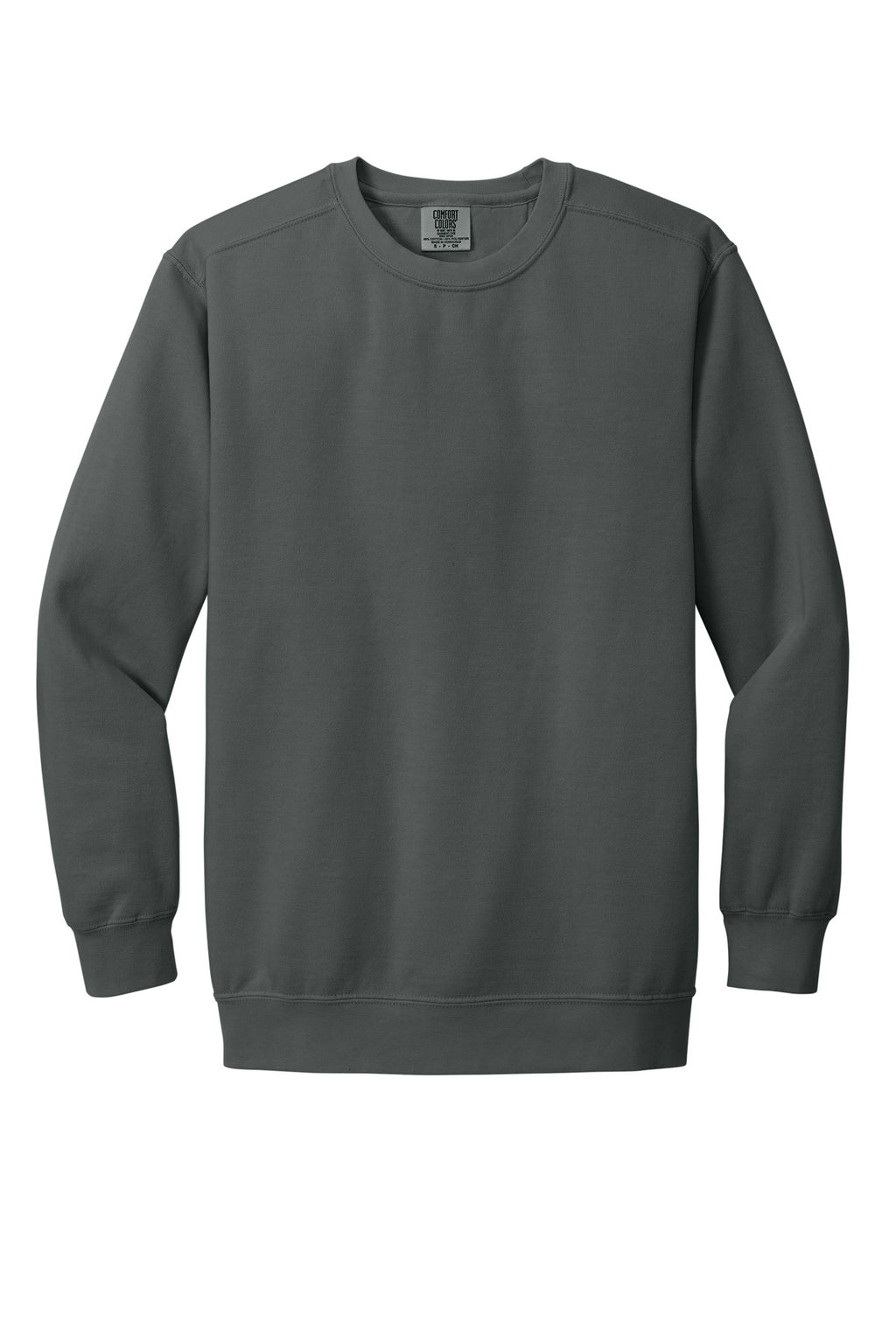 Front View of Pepper COMFORT COLORS Ring Spun Crewneck Sweatshirt. 1566