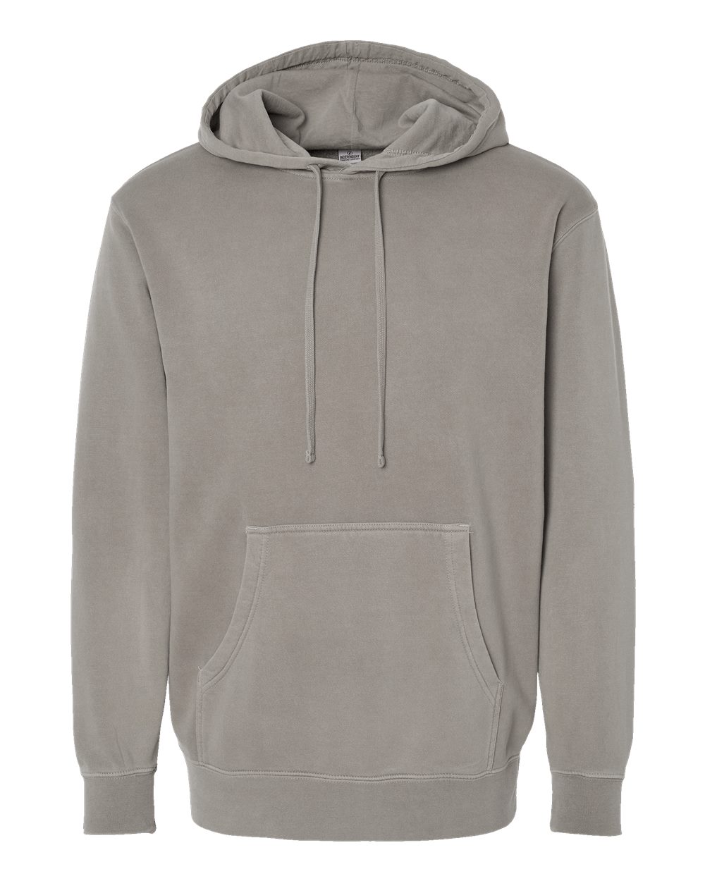 Front View of Pigment Cement Midweight Pigment-Dyed Hooded Sweatshirt - PRM4500