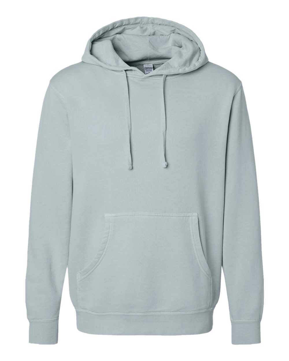 Front View of Pigment Sage Midweight Pigment-Dyed Hooded Sweatshirt - PRM4500
