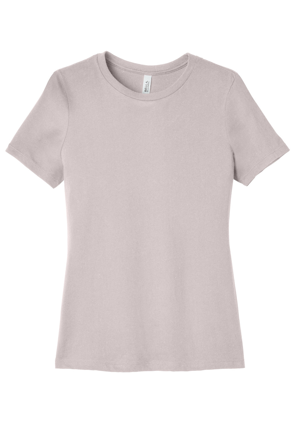 Front View of PinkGravel BELLA+CANVAS Women's Relaxed Jersey Short Sleeve Tee. BC6400