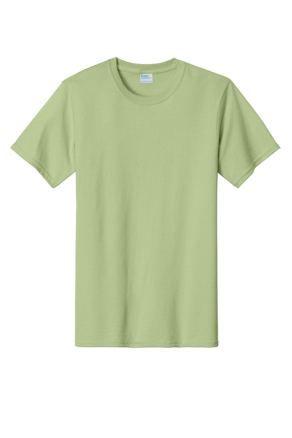 Front View of Pistachio Port & Co Essential Tee. PC61