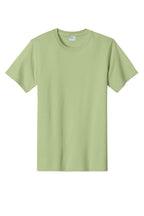 Front View of Pistachio Port & Co Essential Tee. PC61