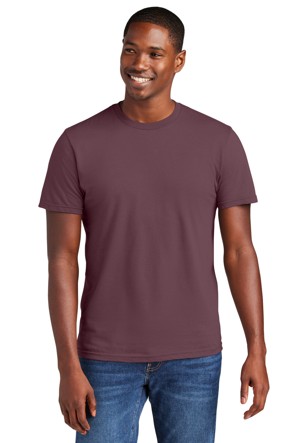 Front View of Plum District Very Important Tee . DT6000