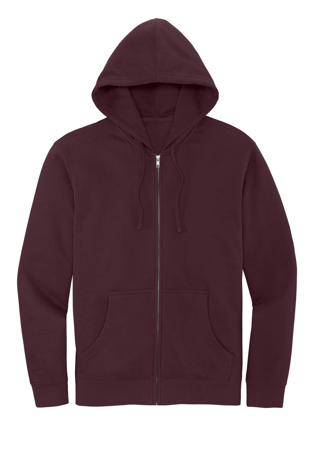 Front View of Plum District V.I.T. Fleece Full-Zip Hoodie DT6102