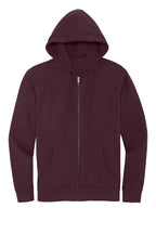 Front View of Plum District V.I.T. Fleece Full-Zip Hoodie DT6102