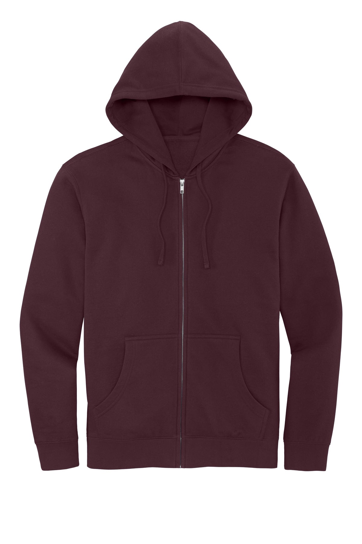 Front View of Plum District V.I.T. Fleece Full-Zip Hoodie DT6102