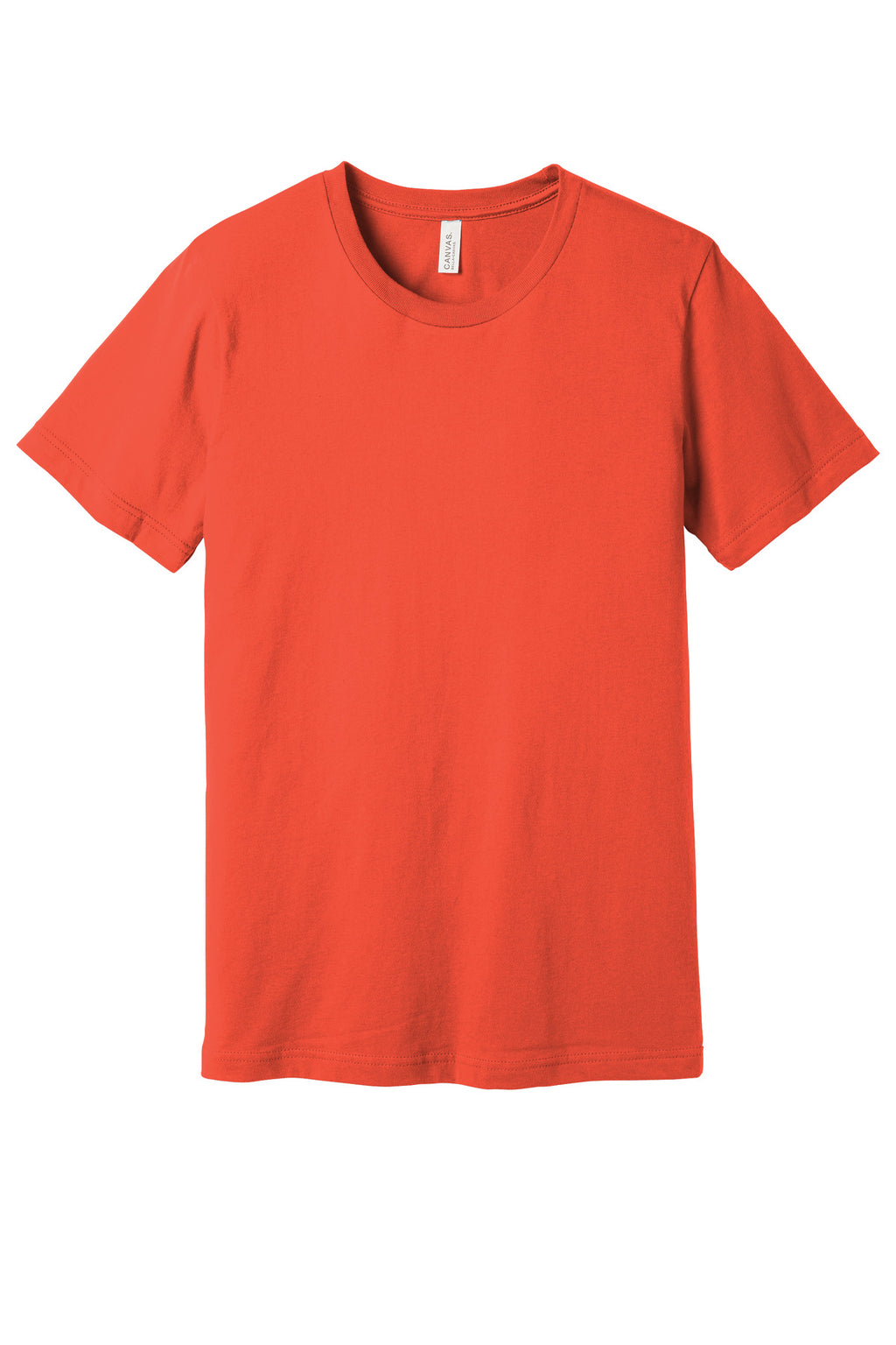 Front View of Poppy BELLA+CANVAS Unisex Jersey Short Sleeve Tee. BC3001
