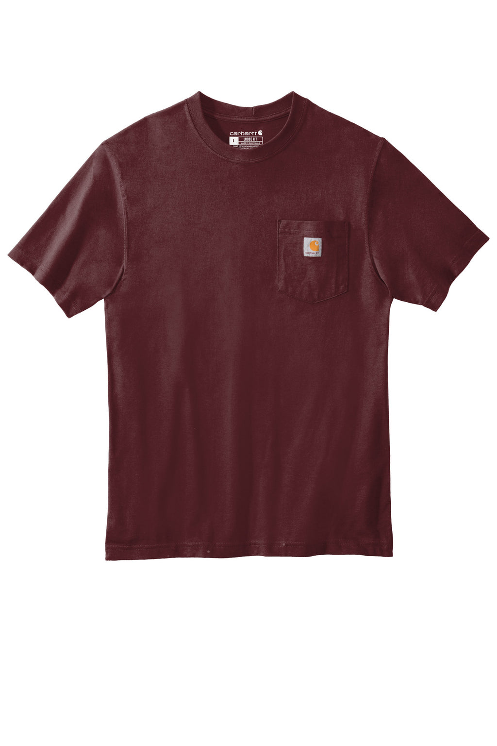 Front View of Port Carhartt Workwear Pocket Short Sleeve T-Shirt. CTK87