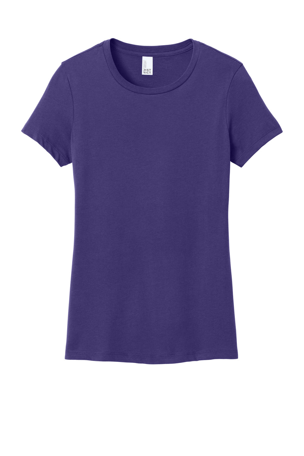 Front View of Purple District Women's Perfect Weight Tee. DM104L