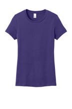 Front View of Purple District Women's Perfect Weight Tee. DM104L