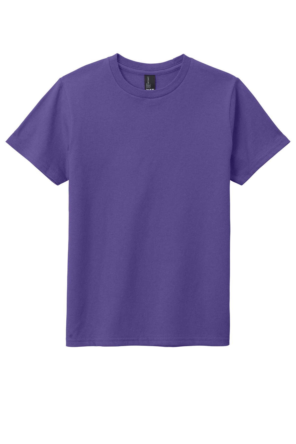 Front View of Purple District Youth Very Important Tee . DT6000Y