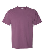 Front View of Purple Plum Raisin Garment-Dyed Pocket T-Shirt - GDH150