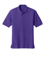 Front View of Purple Port Authority Silk Touch Polo K500