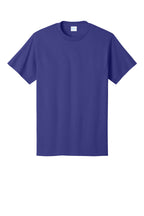 Front View of Purple Port & Co Core Cotton Tee. PC54