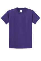 Front View of Purple Port & Co Essential Tee. PC61