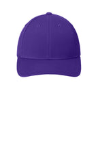 Front View of Purple Sport-Tek Dry Zone Nylon Cap. STC10