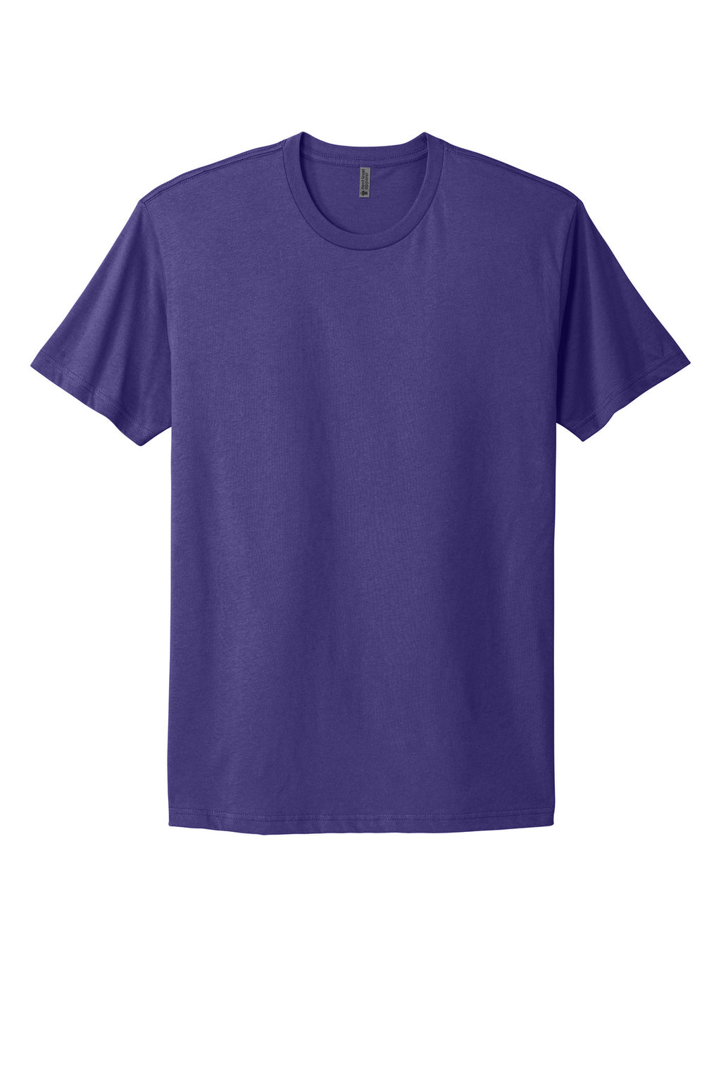 Front View of PurpleRush Next Level Apparel Adult Cotton Tee. NL3600