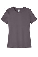 Front View of PurpleStrm BELLA+CANVAS Women's Relaxed Jersey Short Sleeve Tee. BC6400