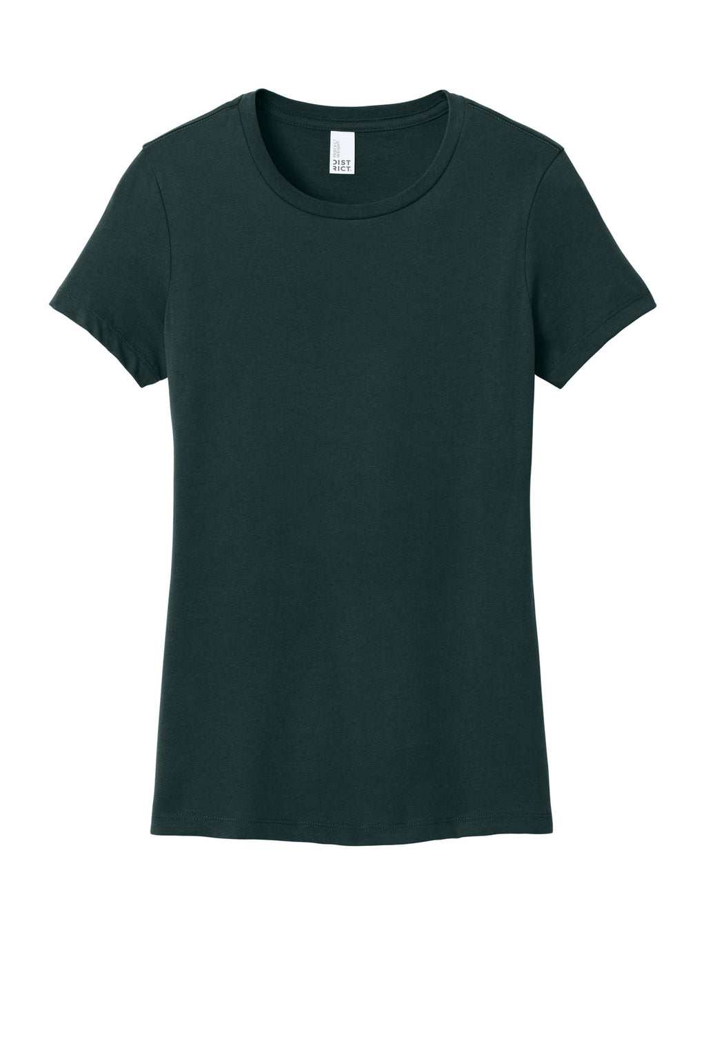 Front View of Rainforest District Women's Perfect Weight Tee. DM104L