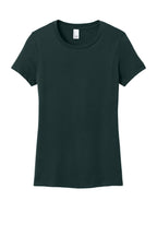 Front View of Rainforest District Women's Perfect Weight Tee. DM104L