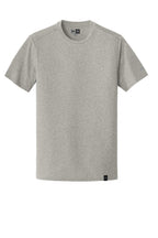 Front View of Rainstrm Gry H New Era Heritage Blend Crew Tee. NEA100