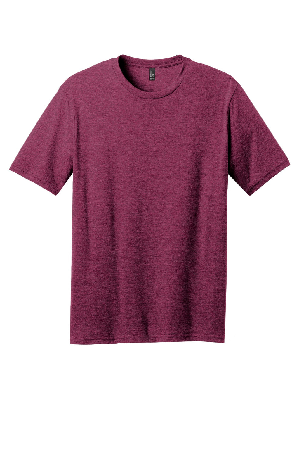 Front View of Raspberry Flck District Perfect Blend CVC Tee. DM108