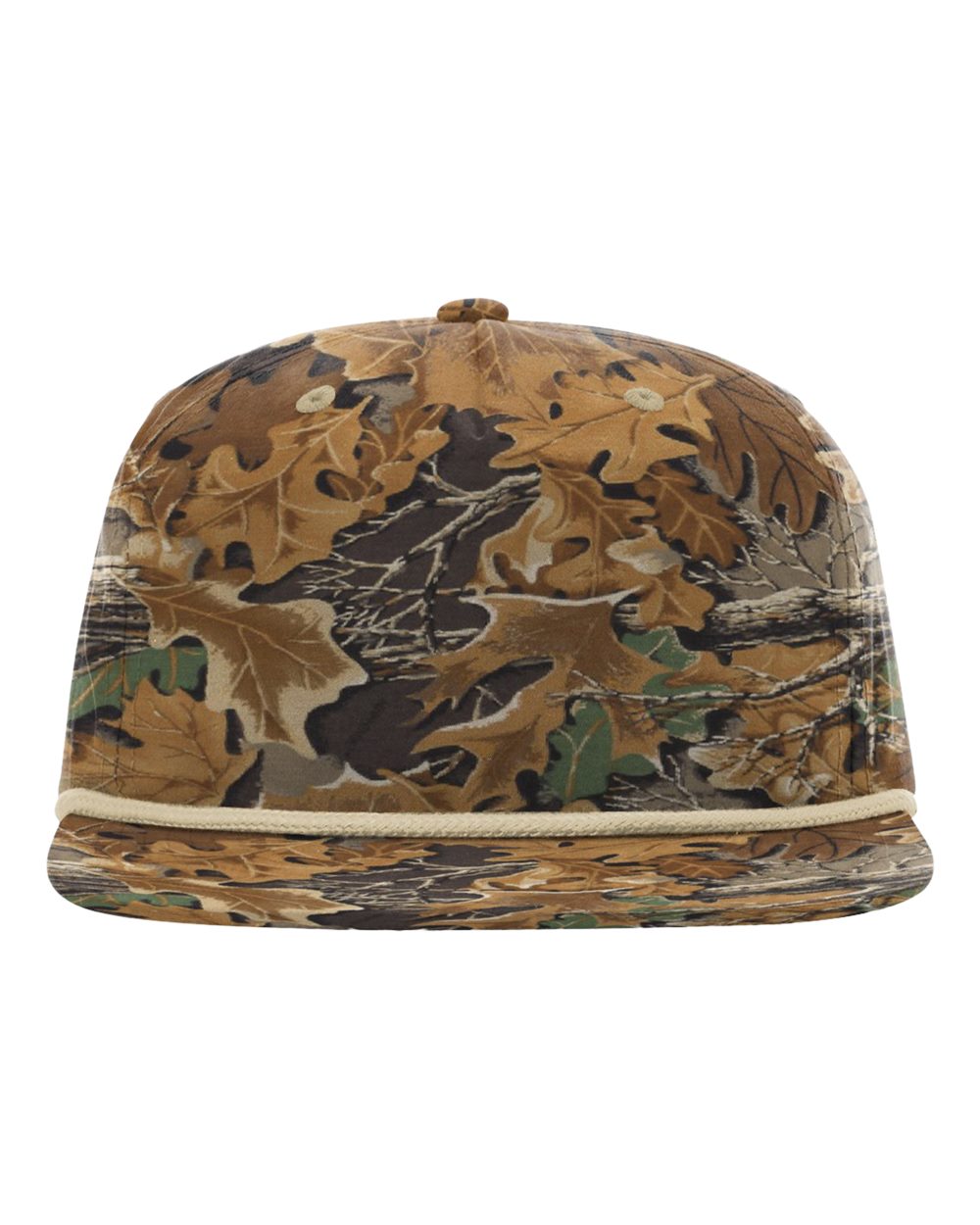 Front View of Realtree Advantage/ Khaki Printed Umpqua Gramps Cap - 256P