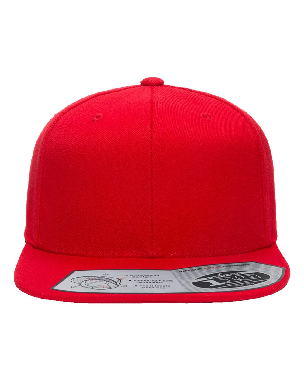 Front View of Red 110® Snapback Cap - 110F