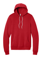 Front View of Red BELLA+CANVAS Unisex Sponge Fleece Pullover Hoodie. BC3719