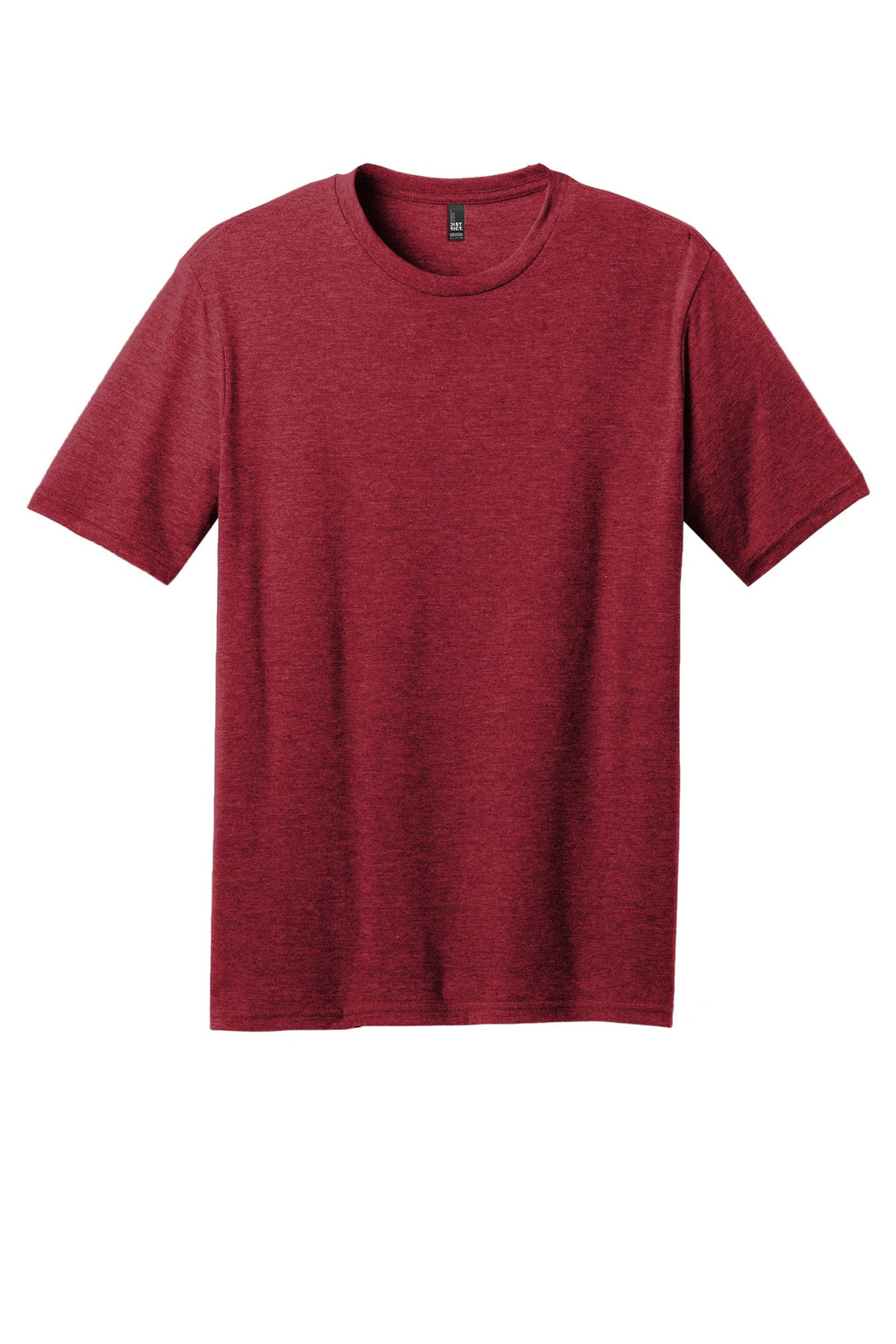 Front View of Red Fleck District Perfect Blend CVC Tee. DM108
