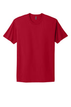 Front View of Red Next Level Apparel Adult Cotton Tee. NL3600