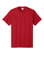Front View of Red Port & Co Core Cotton Tee. PC54