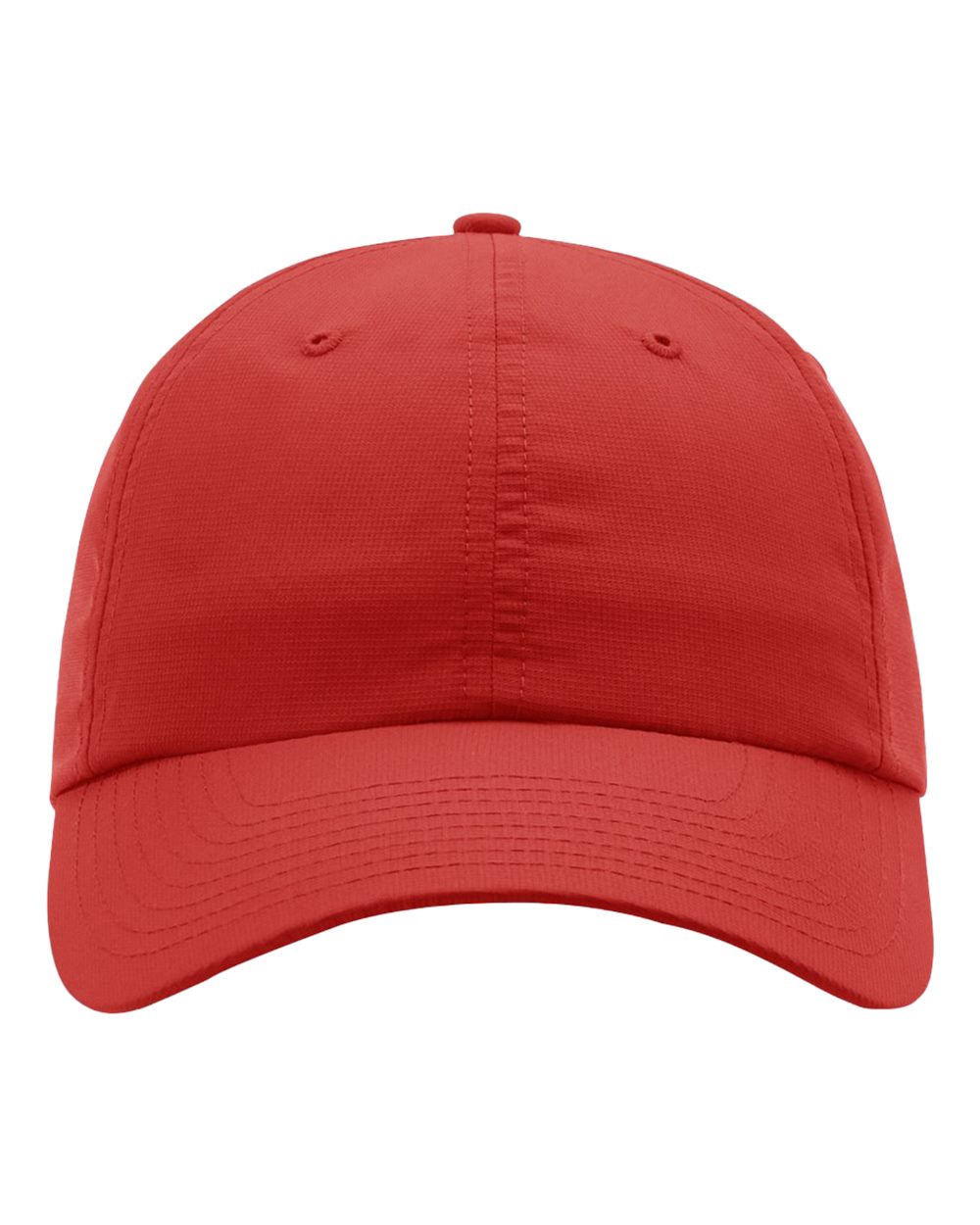 Front View of Red Relaxed Performance Lite Cap - 220