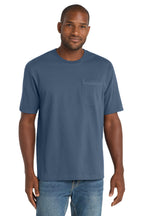 Front View of Regatta Blue CornerStone Workwear Pocket Tee CS430