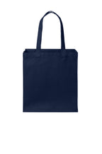 Front View of RiverBlNv Port Authority Cotton Canvas Over-the-Shoulder Tote BG426