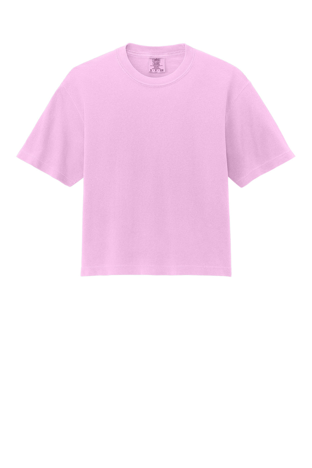 Front View of RoseQuartz Comfort Colors Women's Heavyweight Boxy Tee 3023CL