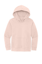 Front View of Rosewater Pink District Youth V.I.T. Fleece Hoodie DT6100Y