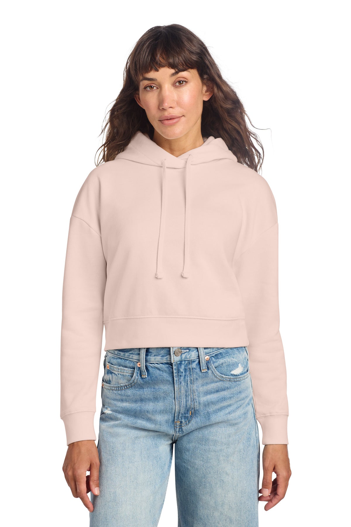 Front View of RosewtrPk District Women's V.I.T. Fleece Hoodie DT6101