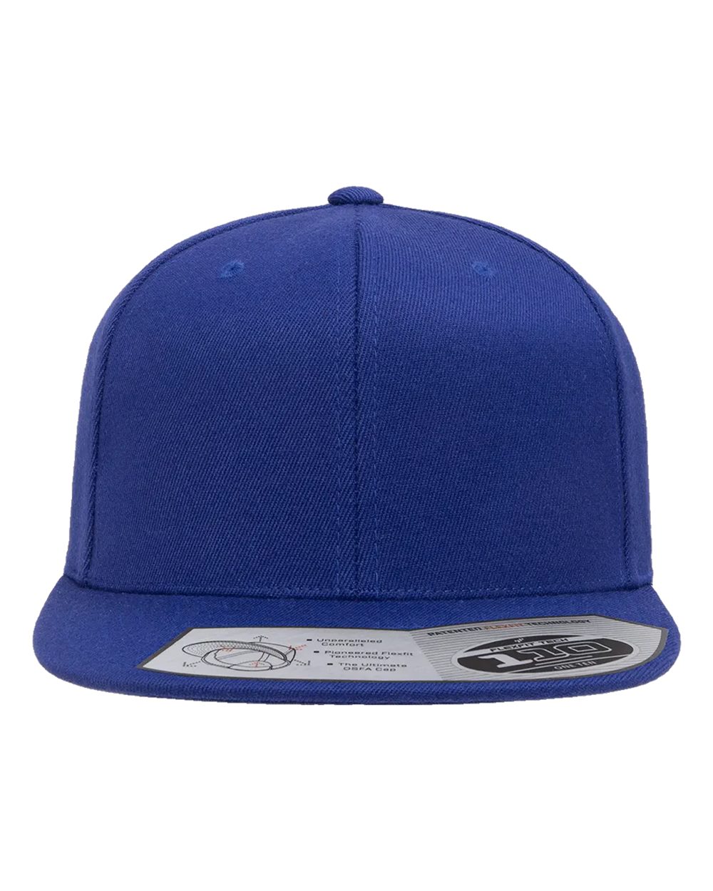 Front View of Royal Blue 110® Snapback Cap - 110F