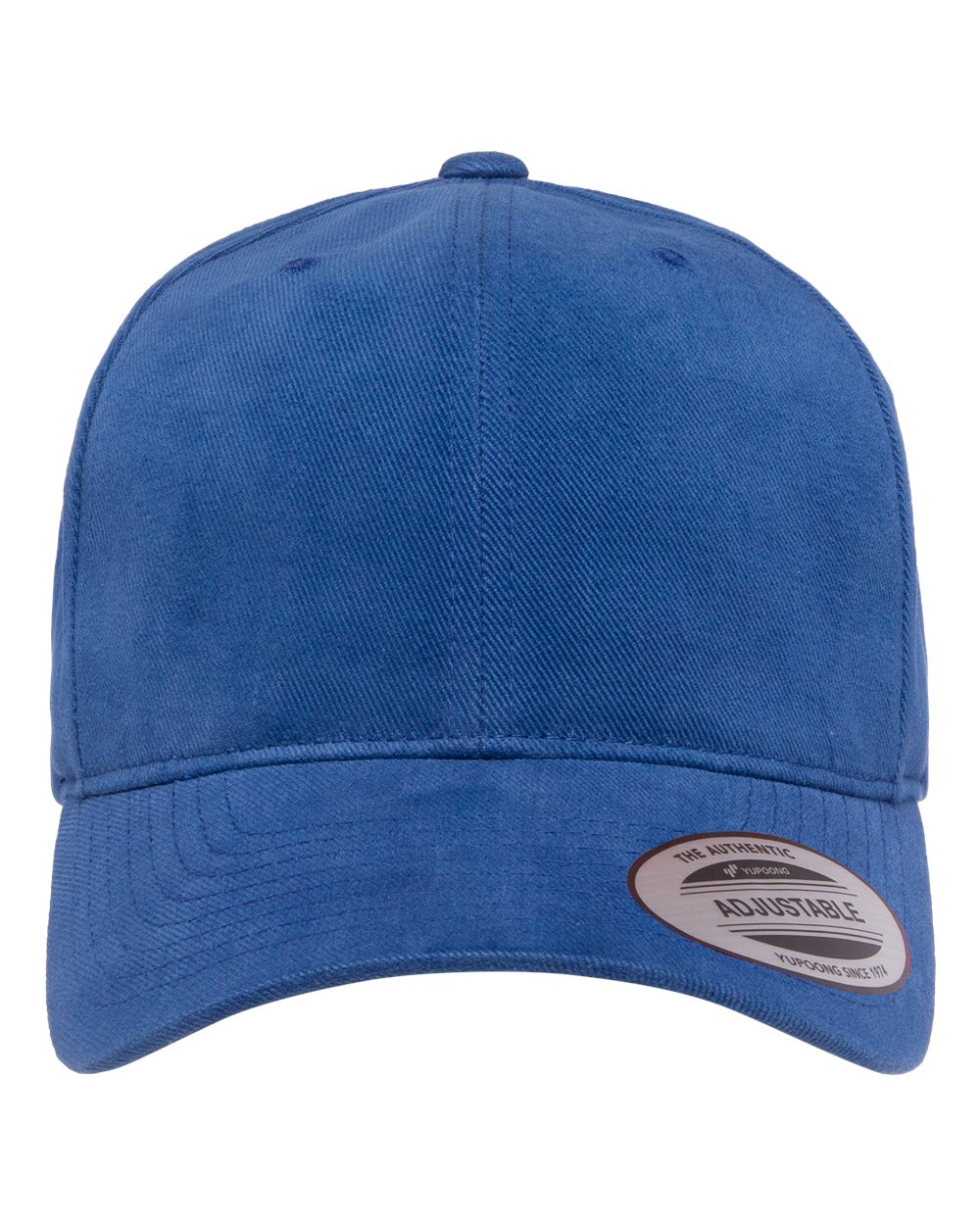 Front View of Royal Blue Structured Brushed Twill Cap - 6363V